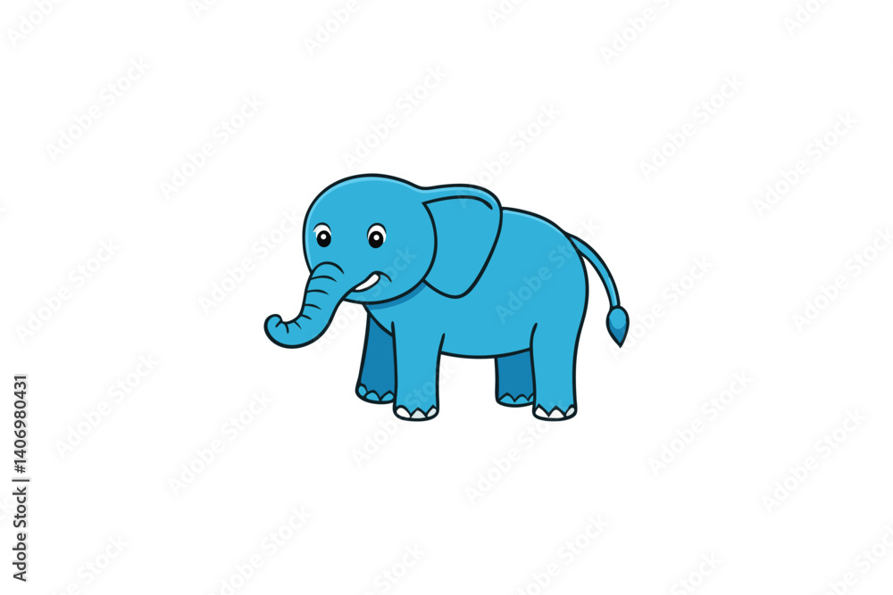 Fototapeta premium baby elephant vector illustration