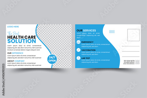 Modern Medical Postcard Template – Creative Healthcare Banner Design (Vector)
