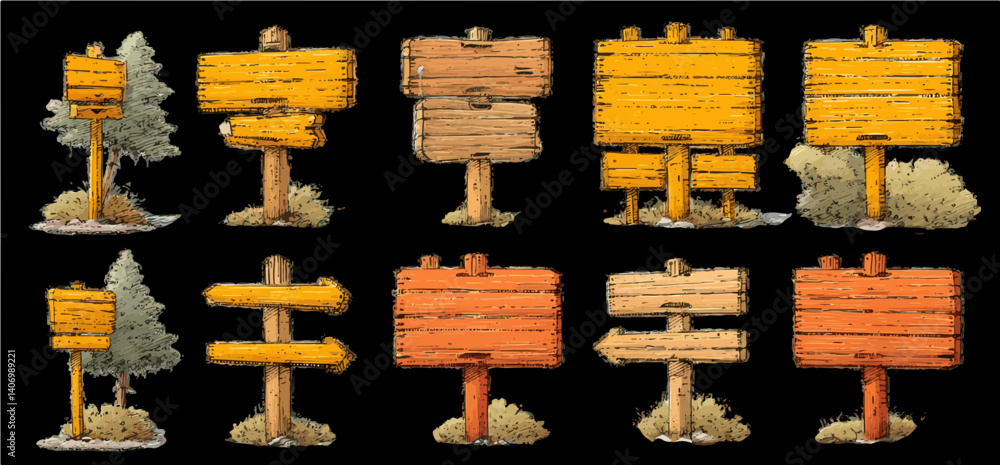 Wooden Signposts Collection Wooden Signposts Collection