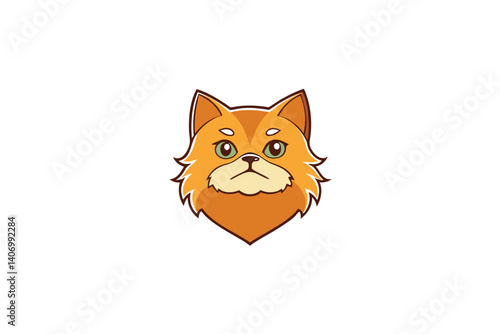 red cat with a heart