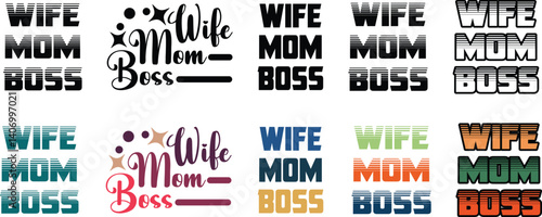 wife mom boss graphic design Art & Illustration, women design 