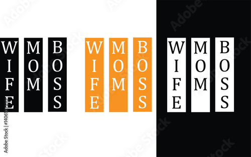 wife mom boss graphic design Art & Illustration, women design 