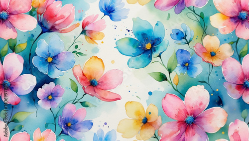 colorful flowers background