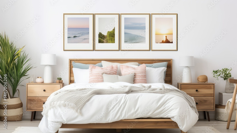 landscape white frame on wall landscape white frame on wall