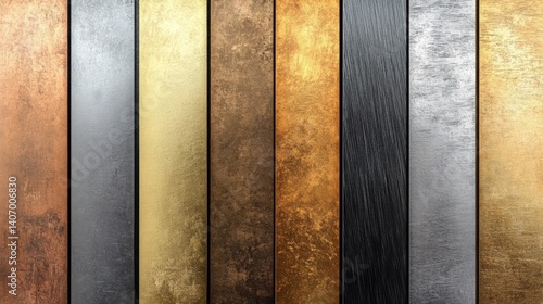 Metallic Texture Background with Vertical Stripes