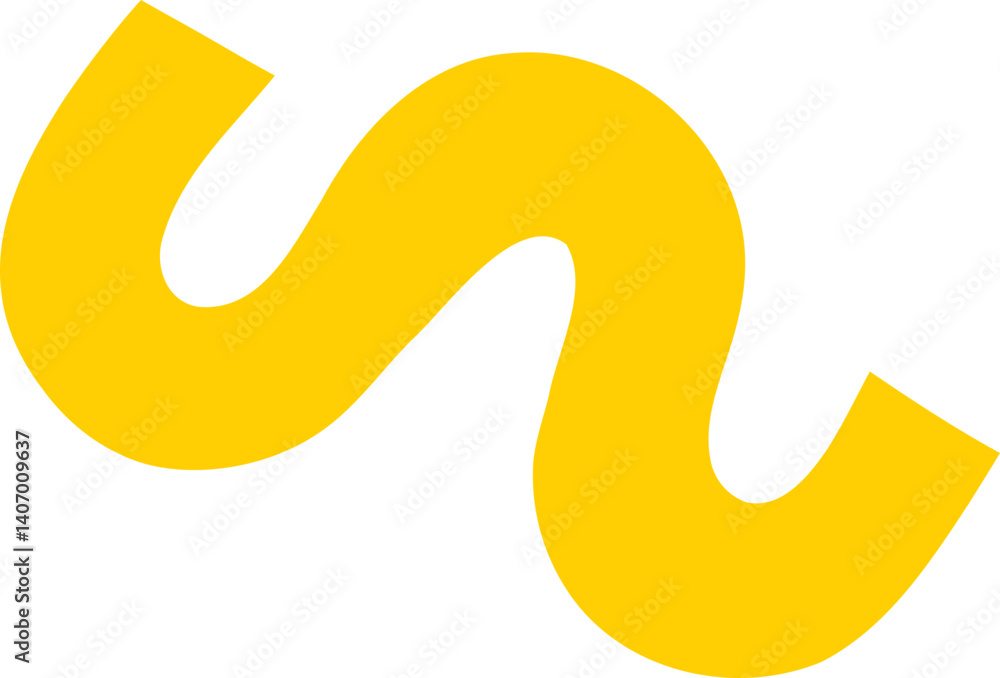 Yellow Wave Abstract Line