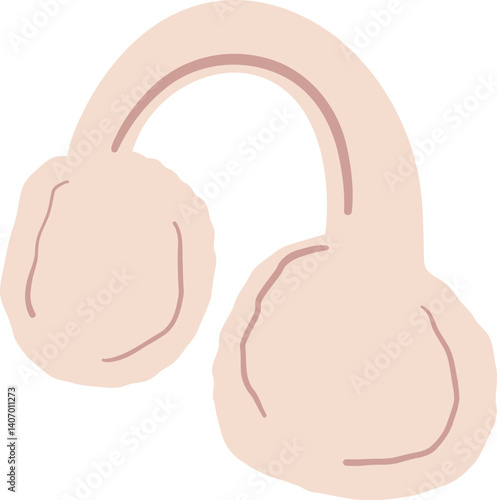 Soft Fur Earmuffs for Winter Illustration