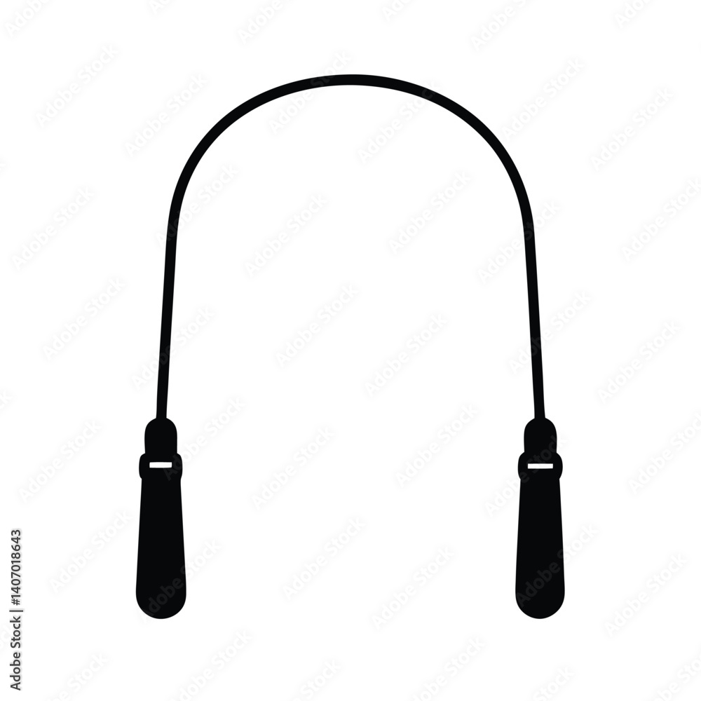 Obraz premium Outline of Jump rope on white background