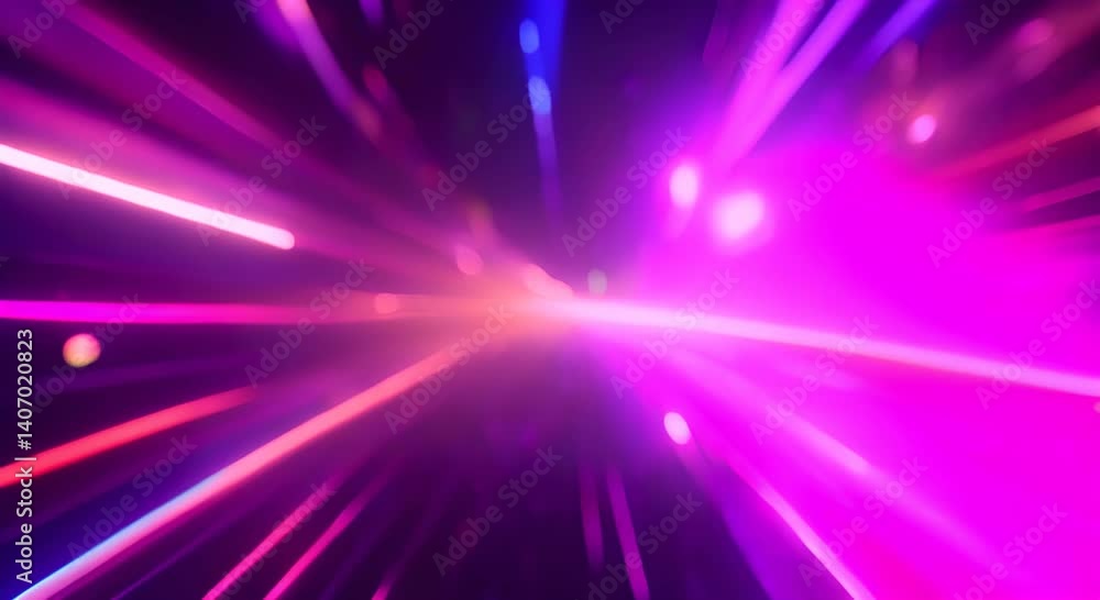 A video showing vibrant blurred lights shining in darkness creating an abstract and colorful spectacle bokeh neon background 4K A video showing vibrant blurred lights shining in darkness creating an abstract and colorful spectacle bokeh neon background 4K