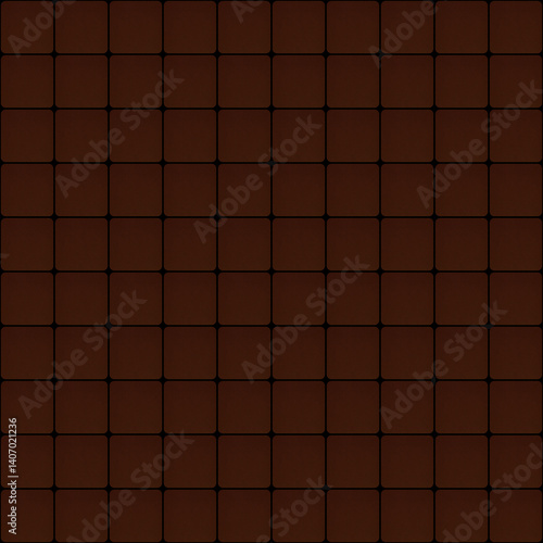 dark brown color rounded square cardboard tiles against black background