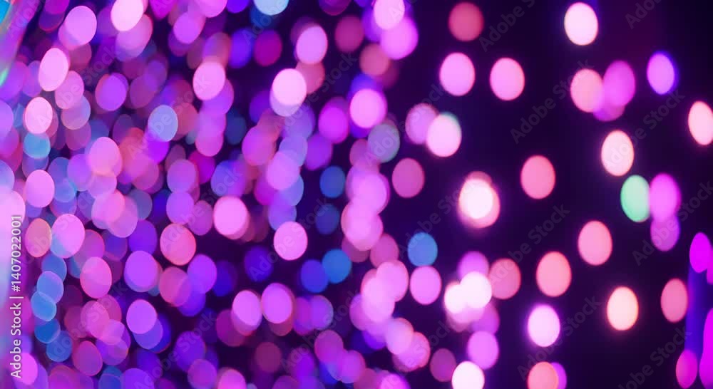 A video showing vibrant blurred lights shining in darkness creating an abstract and colorful spectacle bokeh neon background 4K A video showing vibrant blurred lights shining in darkness creating an abstract and colorful spectacle bokeh neon background 4K