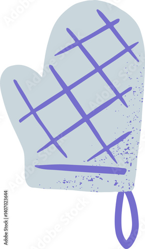 Oven Mitten baking Illustration bakery and kitchen tools