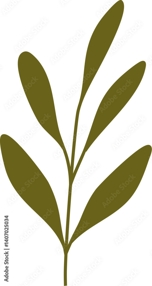 Obraz premium Hand drawn leaf illustration