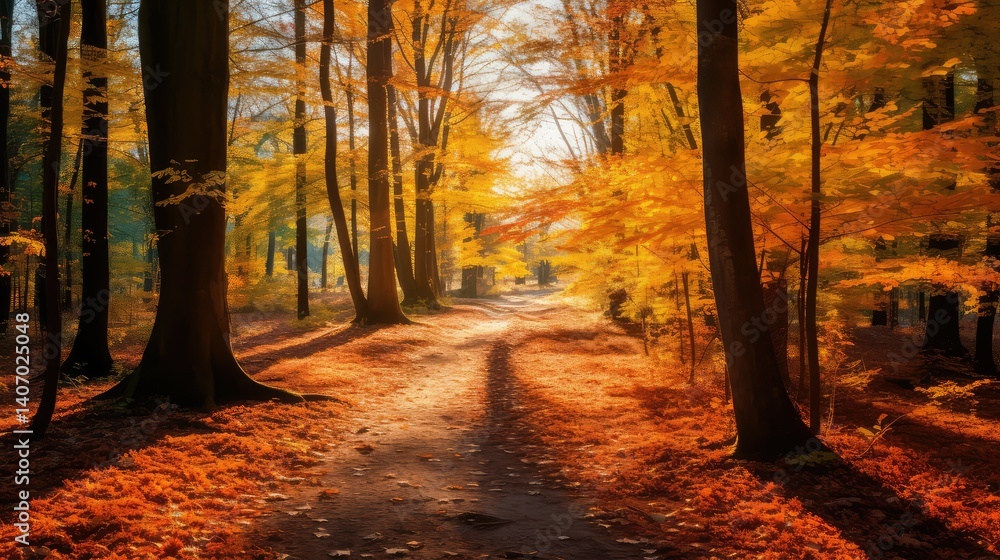Fototapeta premium forest blue and orange header