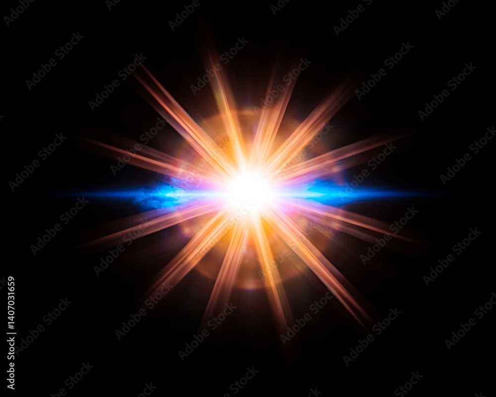 Light Burst Against Black Light Burst Against Black