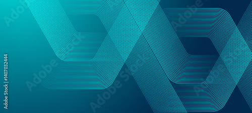 Futuristic digital concept with technology hexagons. Hexagonal digital abstract background. Hexagonal stripe line art design for poster, brochure, cover, banner, website, header