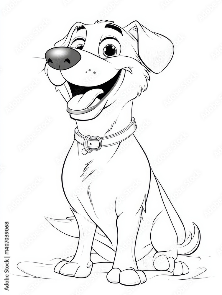 Fototapeta premium kid COLORING PAGE OF dog