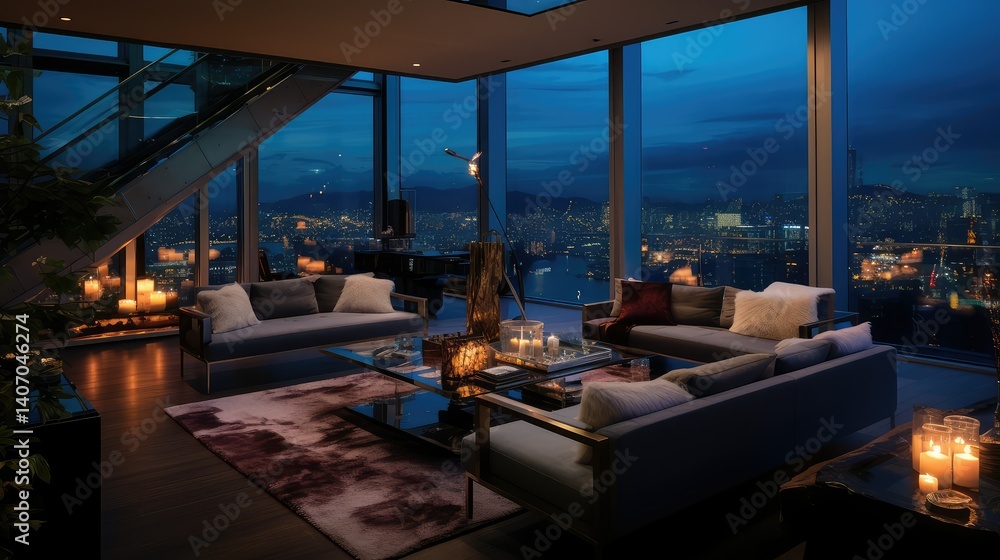 Fototapeta premium luxury glass home