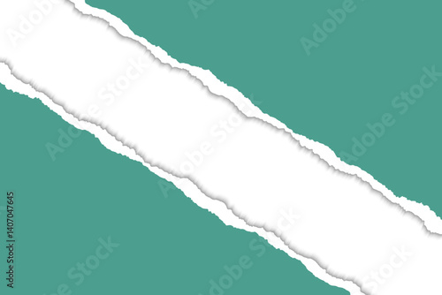 Torn paper with ripped edge and transparent background.