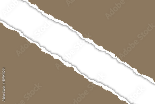 Horizontal torn paper strips with rough edges