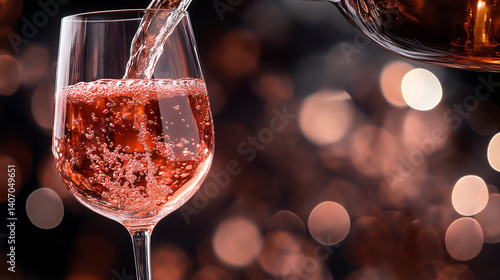 An emotionally rich portrayal of elegant cocktail spread: variety of stemware with wine, champagne, and kir royale, accompanied by assorted dessert wines and champagne fizz, perfectly arranged on a lu