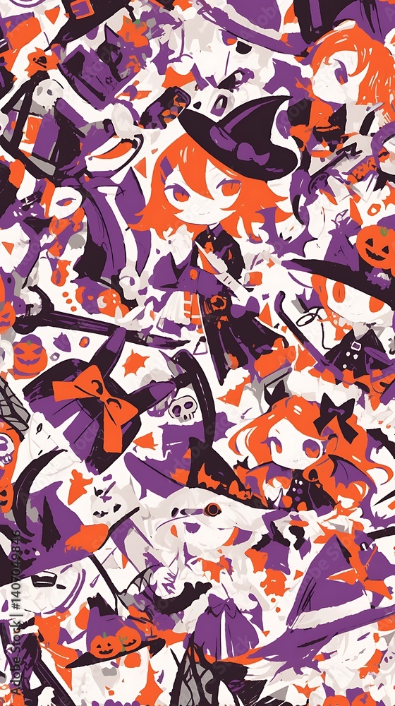 Fototapeta premium Halloween Pattern Design