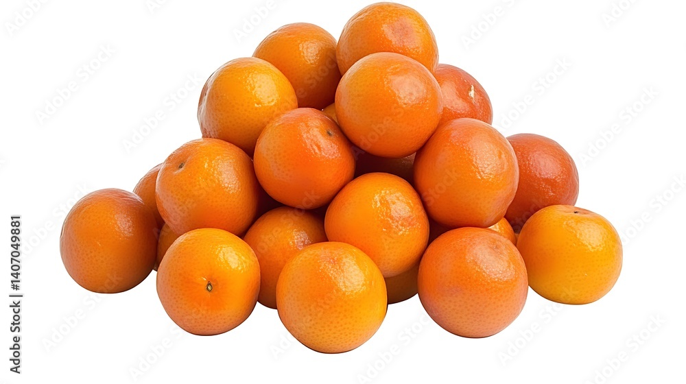 Pile Of Fresh Oranges Isolated On White Background Pile Of Fresh Oranges Isolated On White Background