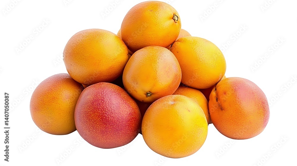Fresh Grapefruit Stack Isolated On White Background Fresh Grapefruit Stack Isolated On White Background