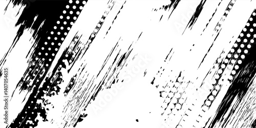 Tire tread marks, wheel textures, tire marks - car racing, motocross, drift, rally, off-road and others. Vector black isolated texture in grunge style