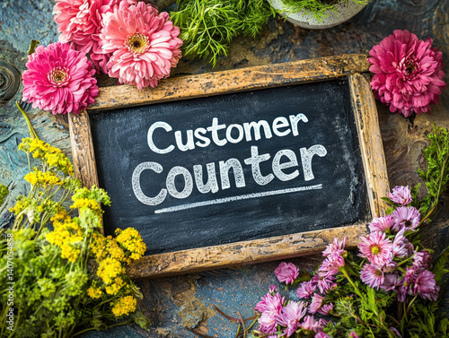 Customer Counter  text writ...