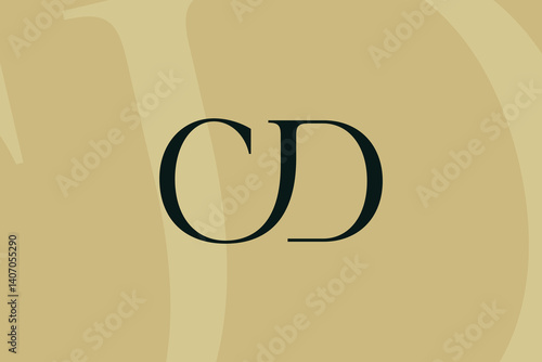 CD or DC letter logo icon design. Classic style luxury initials monogram.