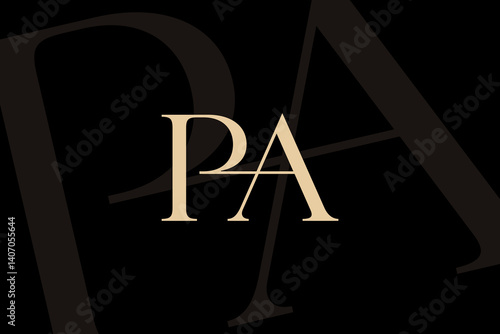 PA or AP letter logo icon design. Classic style luxury initials monogram.