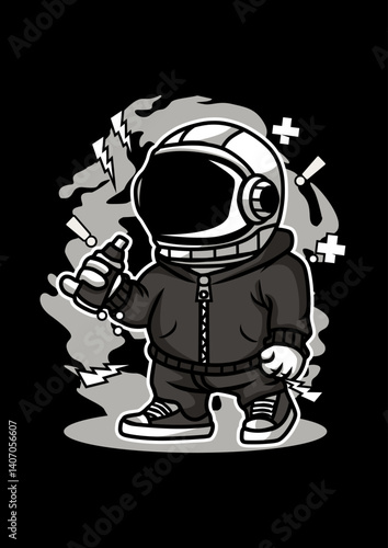 Wallpaper Mural Astronout Street Art Torontodigital.ca