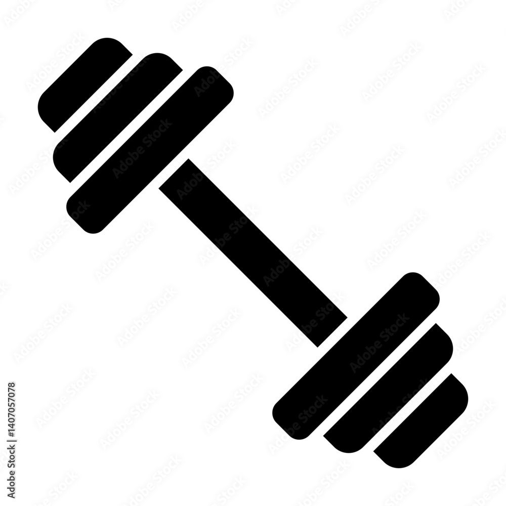 Dumbbell Vector Glyph Icon Design Dumbbell Vector Glyph Icon Design