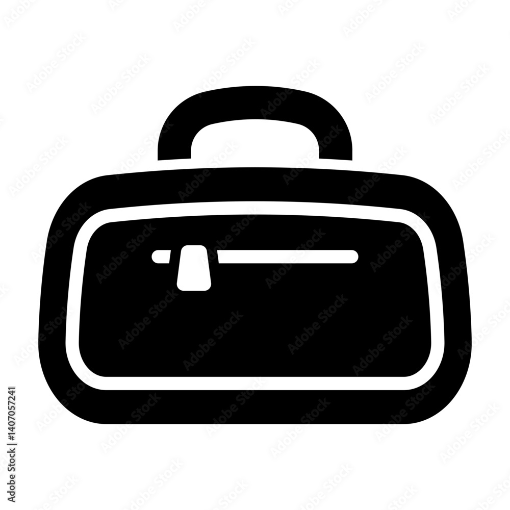 Gym Bag Vector Glyph Icon Design Gym Bag Vector Glyph Icon Design