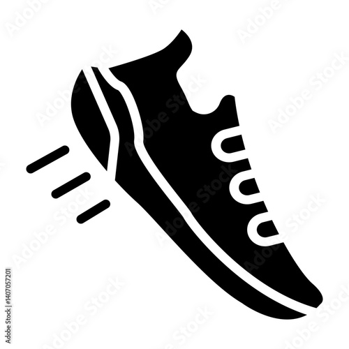 Running Shoes Vector Glyph Icon Design