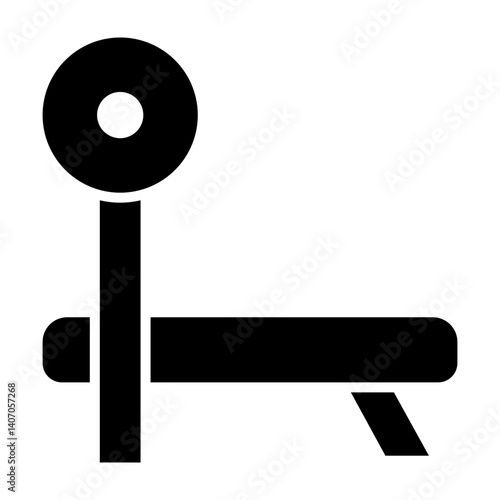 Bench Press Vector Glyph Icon Design