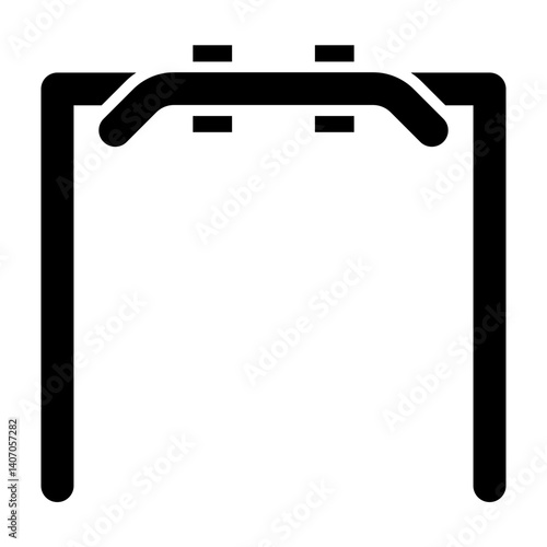 Pullup Bar Vector Glyph Icon Design