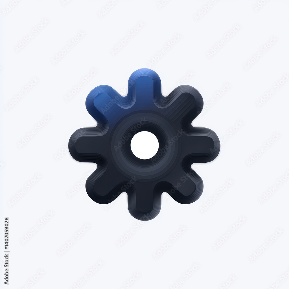 A modern, stylized gear icon in blue and black, symbolizing mechanics, technology, and innovation. A modern, stylized gear icon in blue and black, symbolizing mechanics, technology, and innovation.