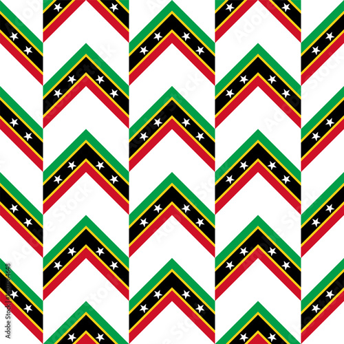 chevron arrow pattern of saint kitts and nevis flag. geometric background for decoration. vector illustration