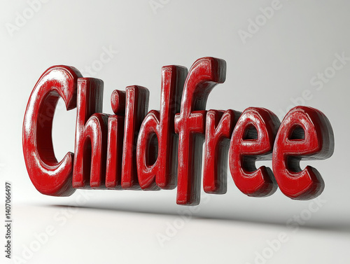 Childfree 3d text