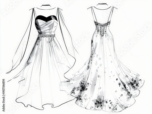 Dress sketch: An elegant re...