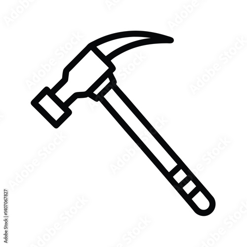 Outline of Reflex hammer on white background