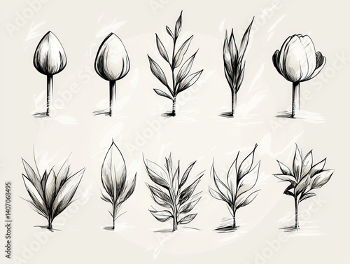 Plant sketch: A detailed re...
