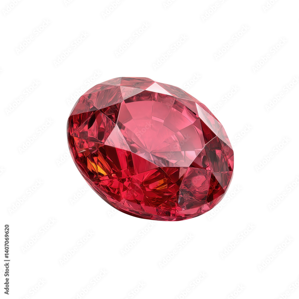 Oval cut ruby gemstone on white background. Concept of jewelry, luxury, and precious stones. Oval cut ruby gemstone on white background. Concept of jewelry, luxury, and precious stones.
