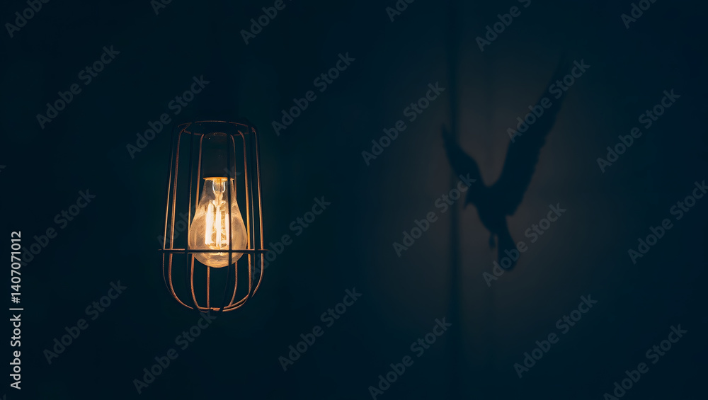 Solitary Lightbulb A Delicate Glow in the Dark Solitary Lightbulb A Delicate Glow in the Dark