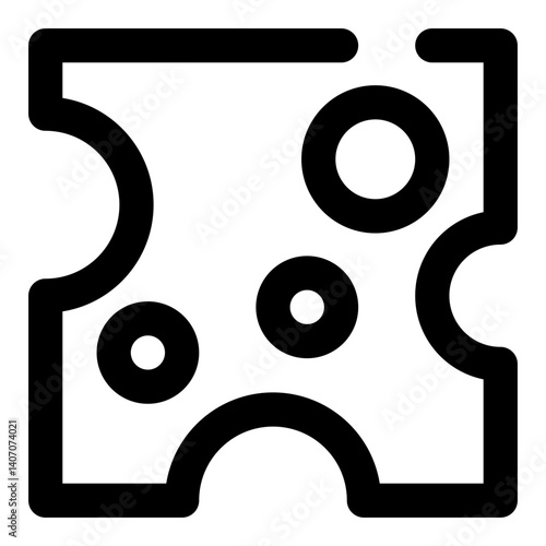 food and fruit dashed line icon