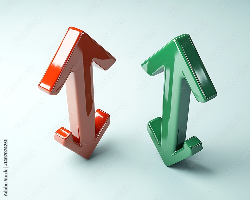 Up-Down Arrows on Light Background Up-Down Arrows on Light Background