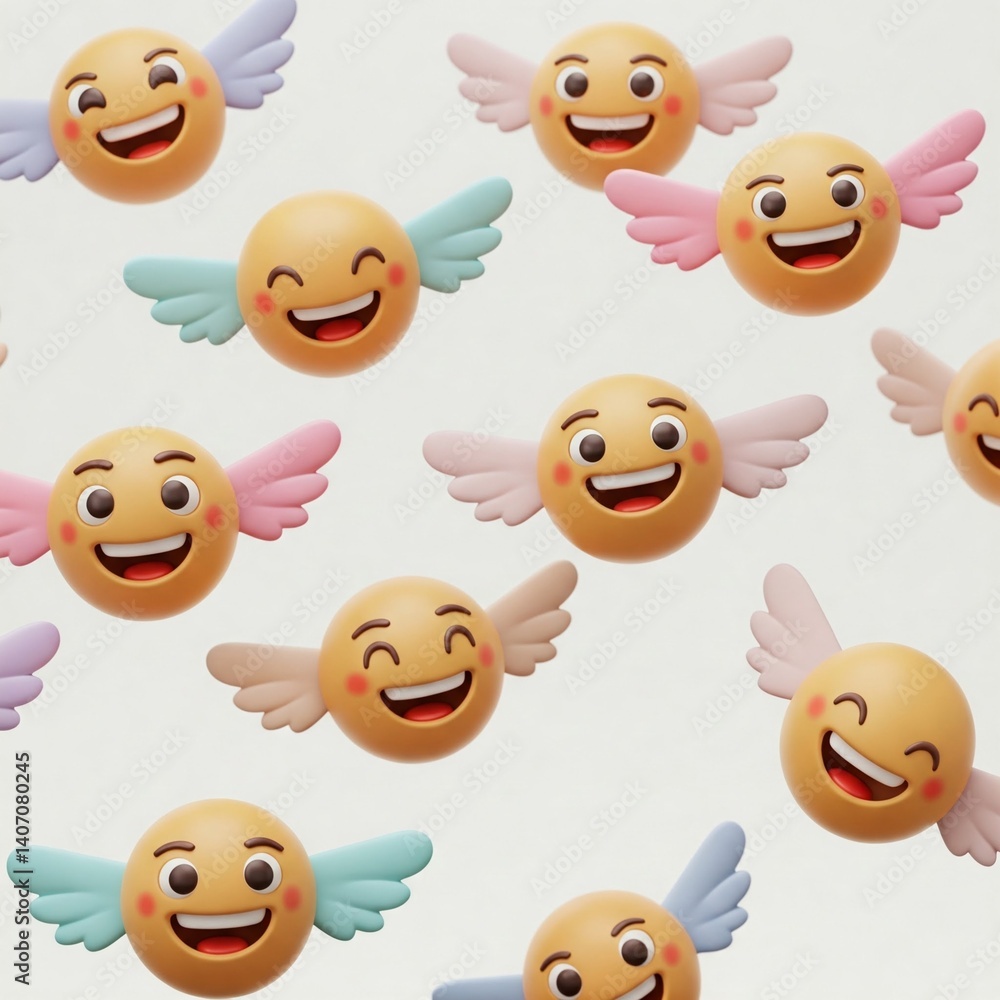 Obraz premium seamless pattern with funny birds