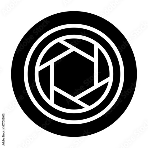 Diaphragm Vector Glyph Icon Design